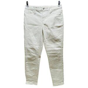 Mossimo Crop Jegging Women's 6/28R White Ultra Stretch High Rise Denim Jeggings